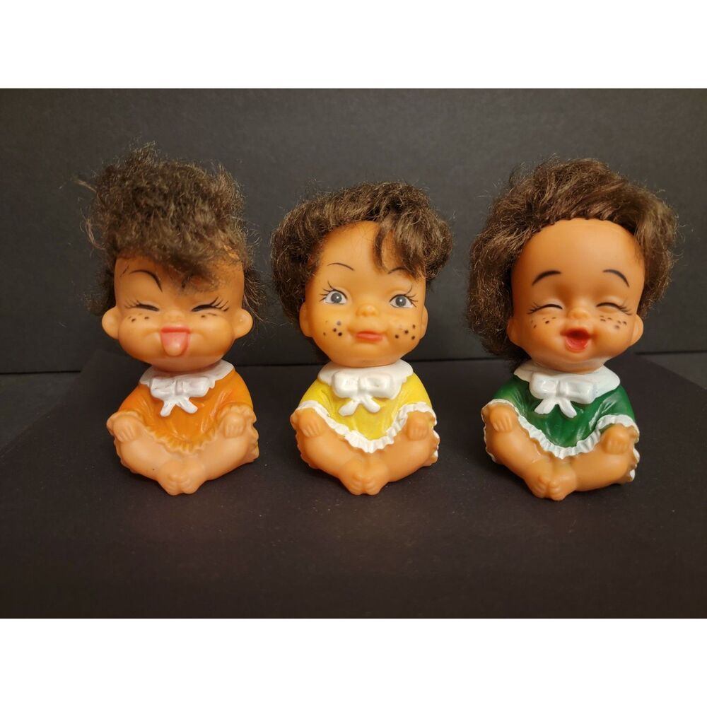 Collectible, Vintage "Moody Cuties" rubber dolls from the 1960s